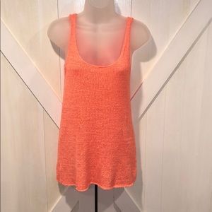Knitted tank top - coral
